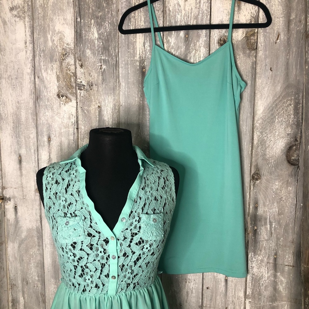 Floral Lace Dress with Underlay